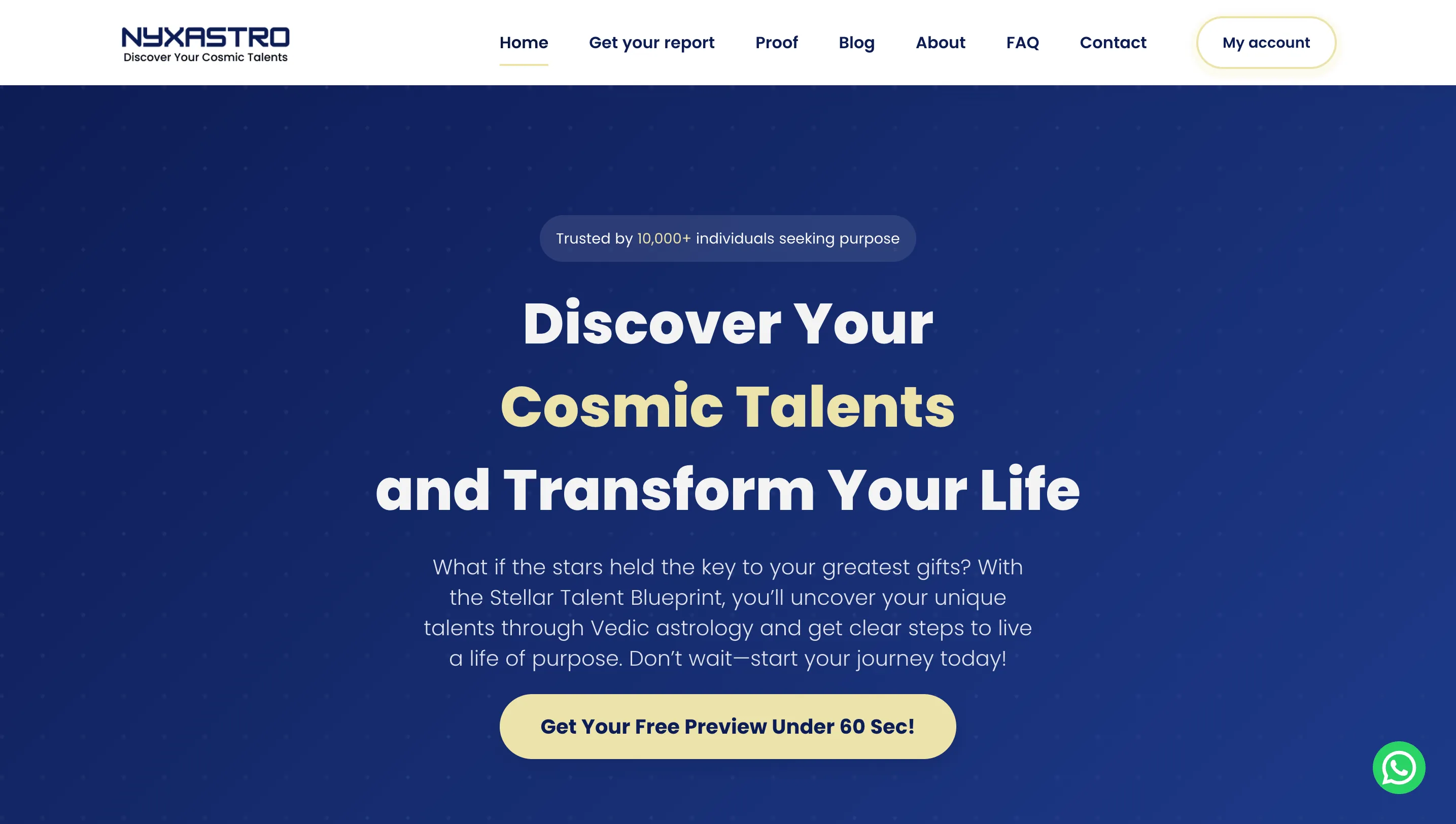 Homepage preview of Nyxastro